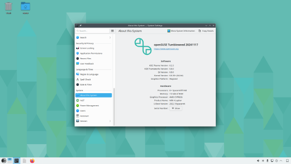 Milk-V Jupiter - OpenSUSE Tumbleweed with dedicated GPU ATI Radeon HD 5850