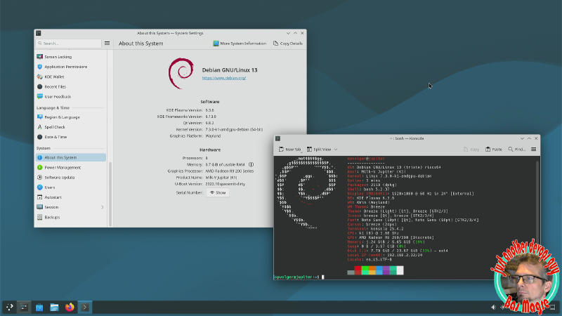 a kernel with the same config settings as the debian kernel*